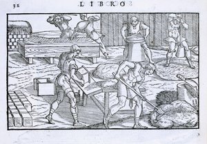 「Della Architettura」からのヴァナキュラーハウジングとレンガ製造、1590年発行 作： Giovanni Antonio Rusconi